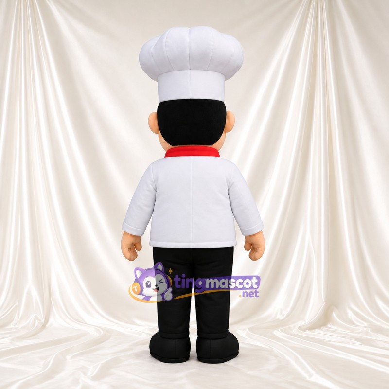 Costume de mascotte Chef cuisinier – selon la photo – Veste (blanc); Cou (rouge); Écharpe Costume de mascotte Chef cuisinier – selon la photo – Veste (blanc); Cou (rouge); Écharpe