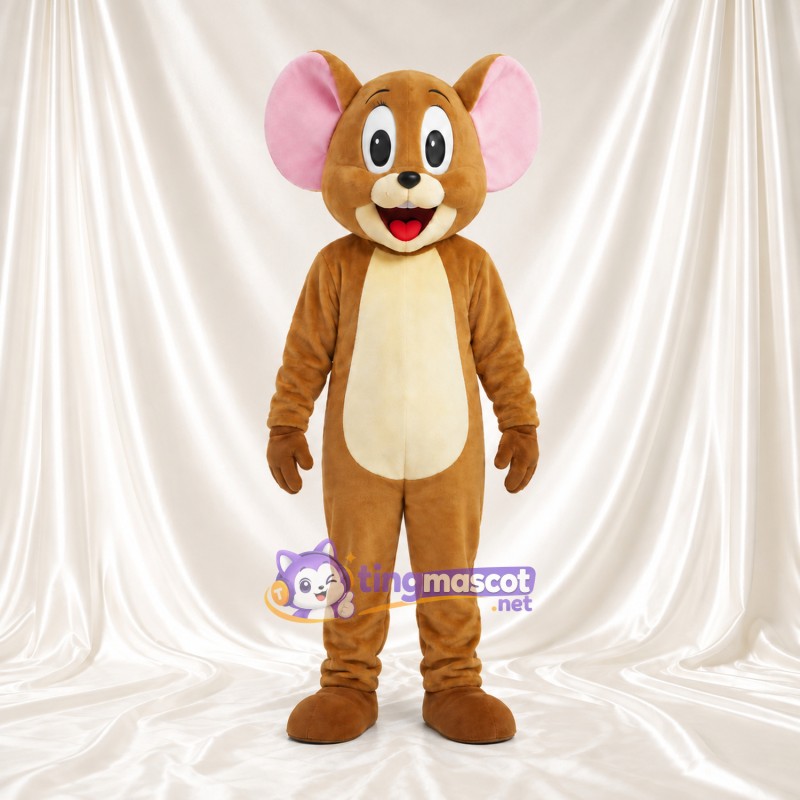 Costume de mascotte Jerry – selon la photo – Ventre (crème); Oreilles (grand, rose) Costume de mascotte Jerry – selon la photo – Ventre (crème); Oreilles (grand, rose)