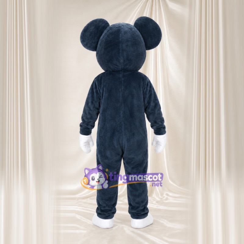 Black Mouse Mascot Costume - White Ears and White Chest Black Mouse Mascot Costume - White Ears and White Chest