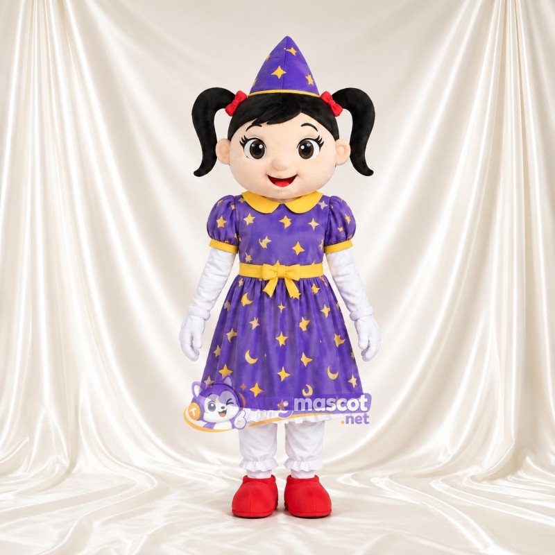Costume de mascotte Magicien – selon la photo – Étoile (violet); Robe; Chapeau (pointu) Costume de mascotte Magicien – selon la photo – Étoile (violet); Robe; Chapeau (pointu)