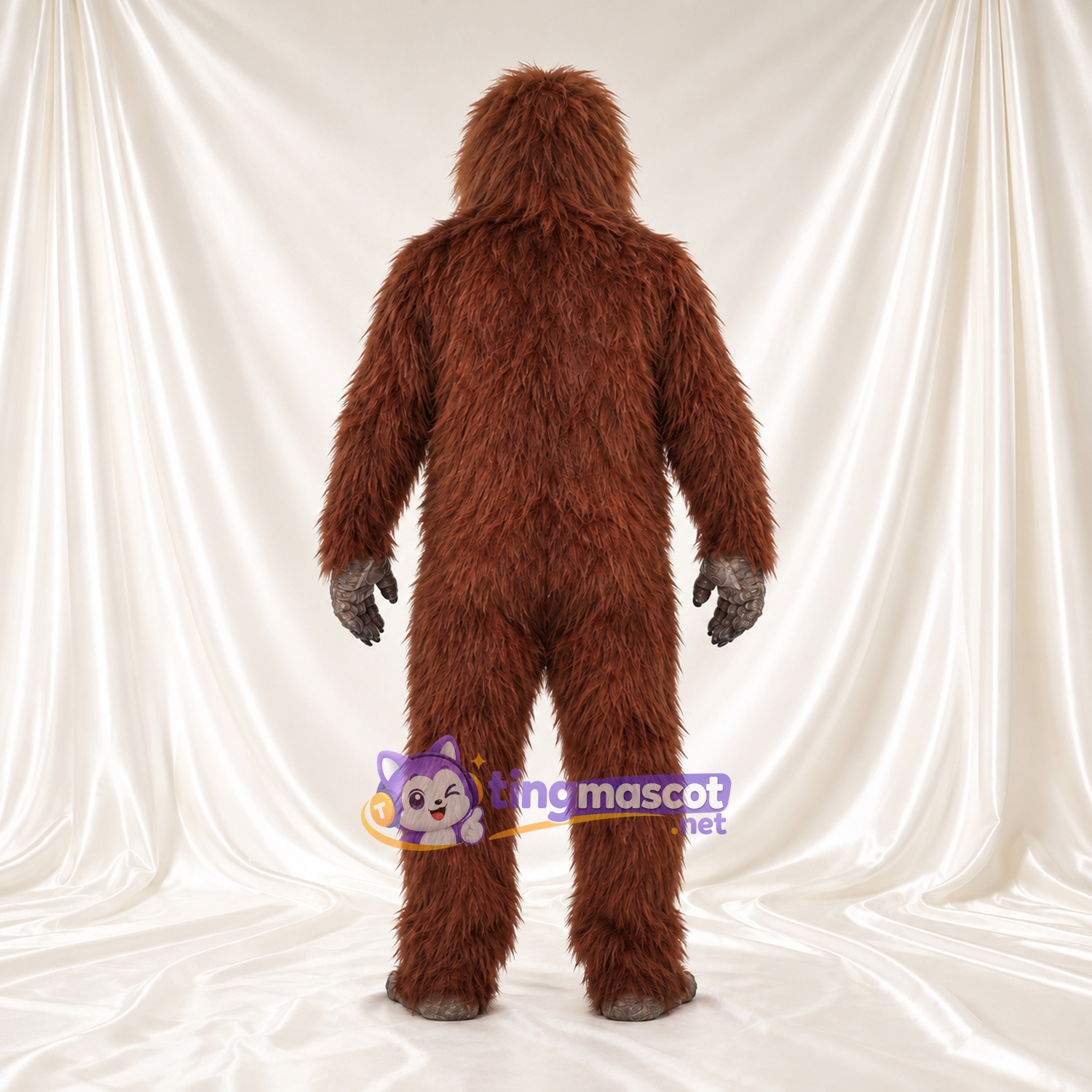 Costume de mascotte Bigfoot – marron – Fourrure (long) Costume de mascotte Bigfoot – marron – Fourrure (long)