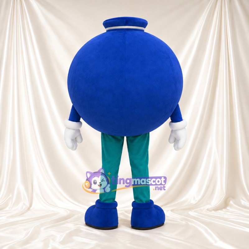 Costume de mascotte Personnage rond – bleu – Haut; Pantalon (bleu canard) Costume de mascotte Personnage rond – bleu – Haut; Pantalon (bleu canard)