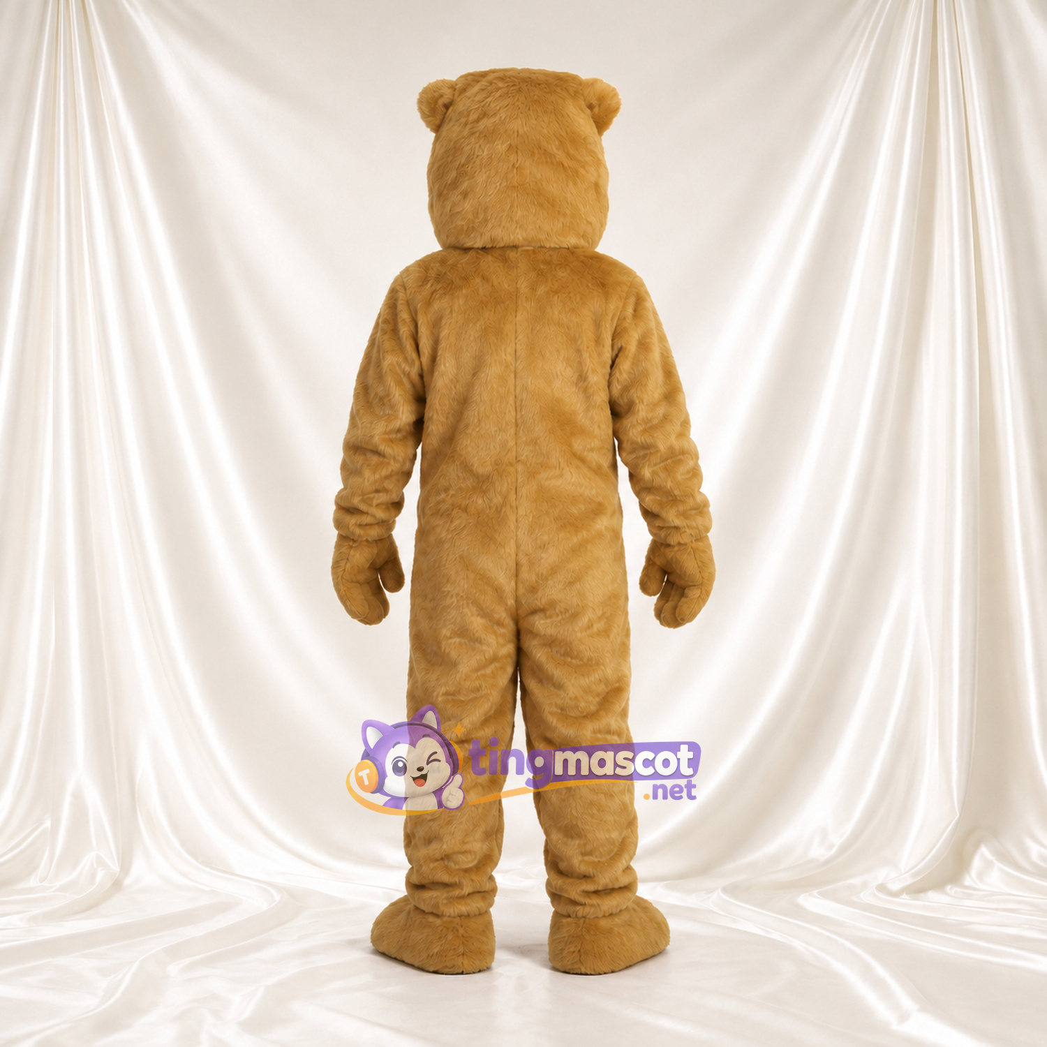 Costume de mascotte Castor – doré – Devant (petit); Dents; Oreilles arrondies Costume de mascotte Castor – doré – Devant (petit); Dents; Oreilles arrondies