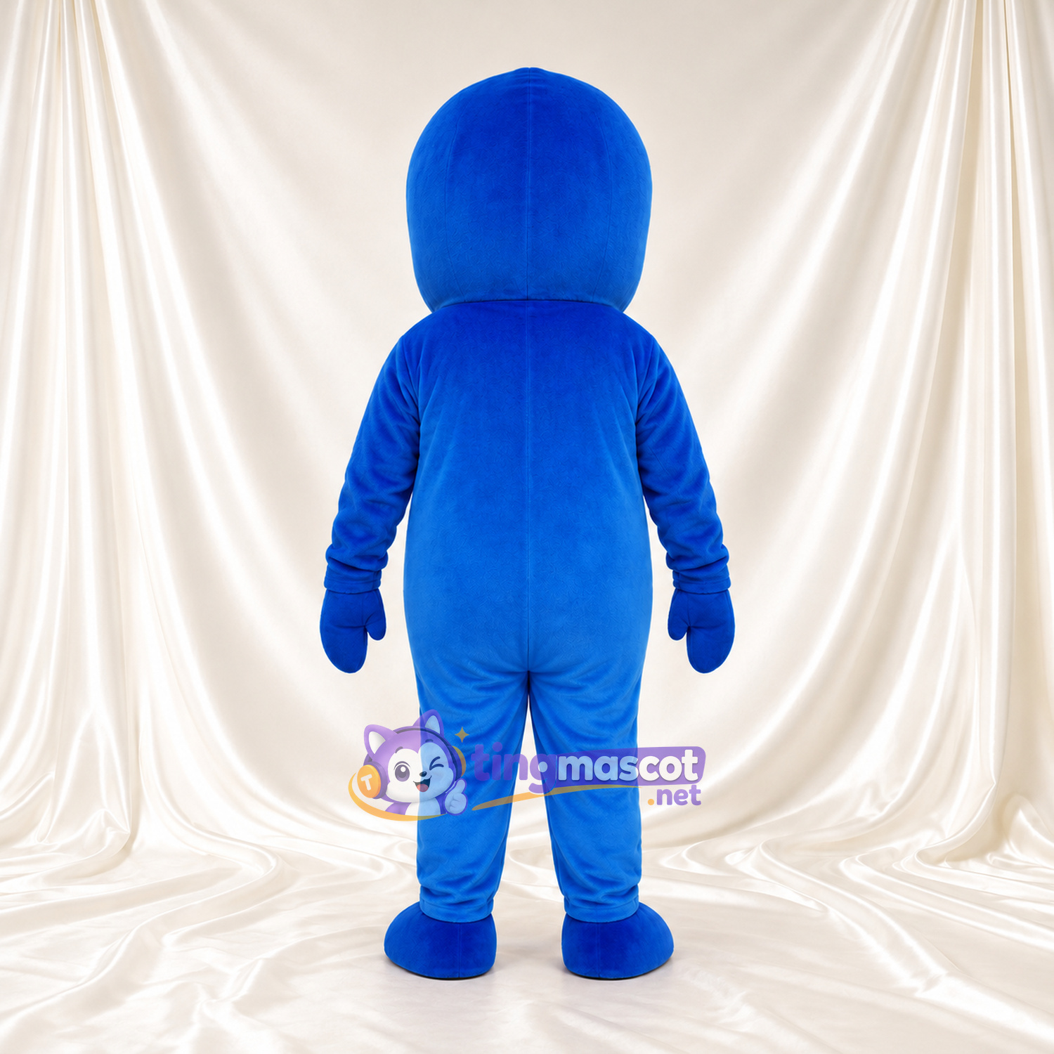 Costume de mascotte Créature marine – bleu – Ventre (blanc); Tête Costume de mascotte Créature marine – bleu – Ventre (blanc); Tête