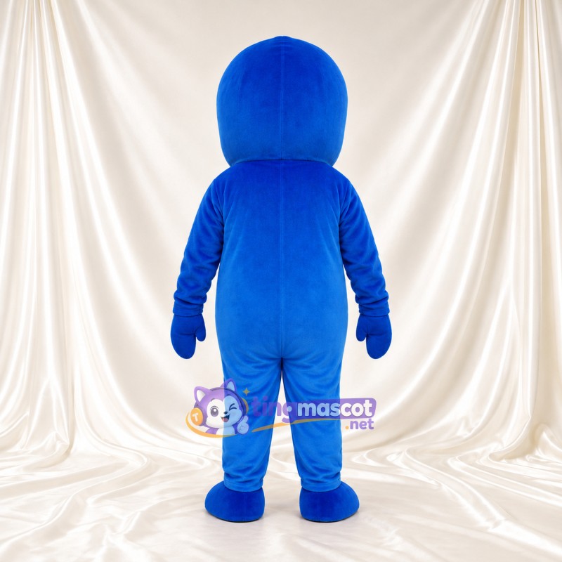 Costume de mascotte Créature marine – bleu – Ventre (blanc); Tête Costume de mascotte Créature marine – bleu – Ventre (blanc); Tête