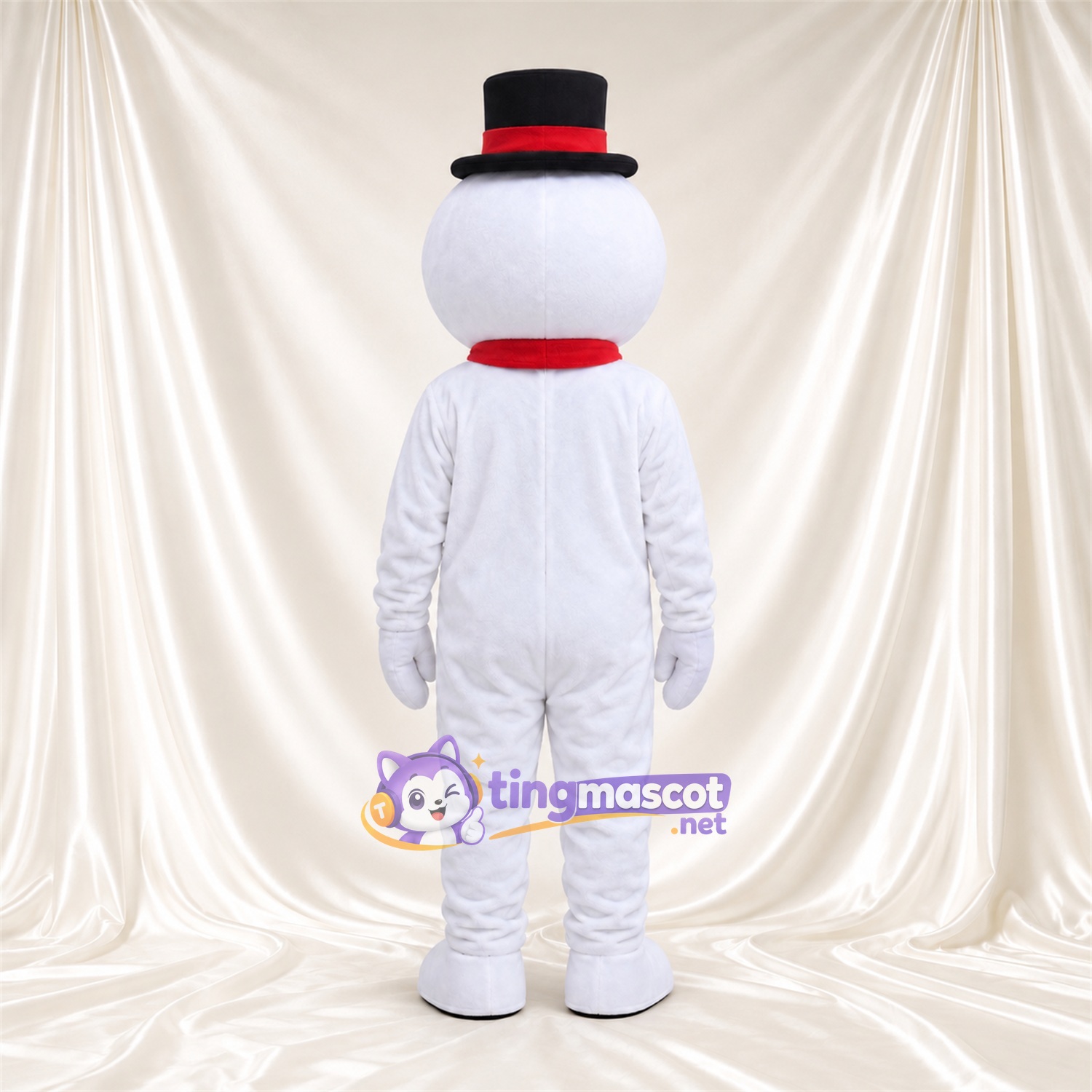 Costume de mascotte Bonhomme de neige – selon la photo – Chapeau (noir); Cou (rouge); Écharpe Costume de mascotte Bonhomme de neige – selon la photo – Chapeau (noir); Cou (rouge); Écharpe