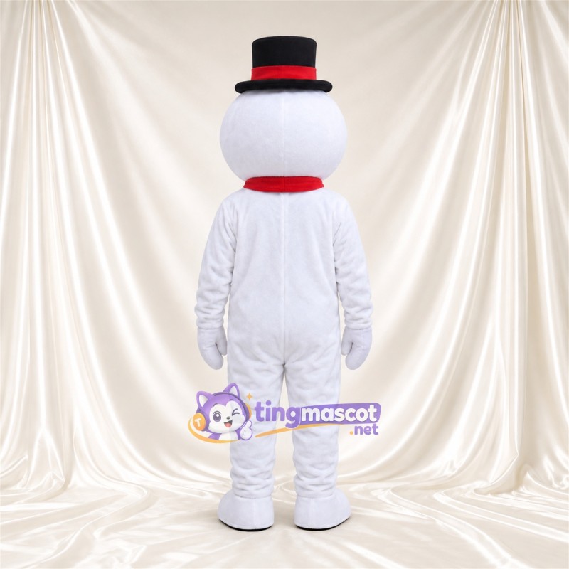 Costume de mascotte Bonhomme de neige – selon la photo – Chapeau (noir); Cou (rouge); Écharpe Costume de mascotte Bonhomme de neige – selon la photo – Chapeau (noir); Cou (rouge); Écharpe
