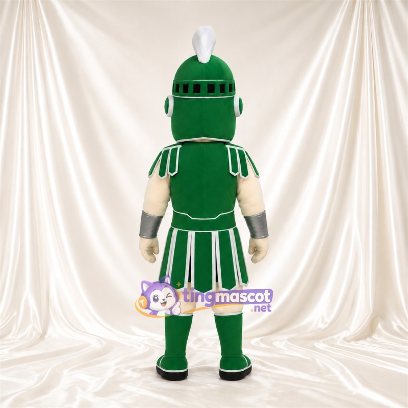 Roman Warrior Mascot Costume - Green Armor and Silver Cuffs Roman Warrior Mascot Costume - Green Armor and Silver Cuffs