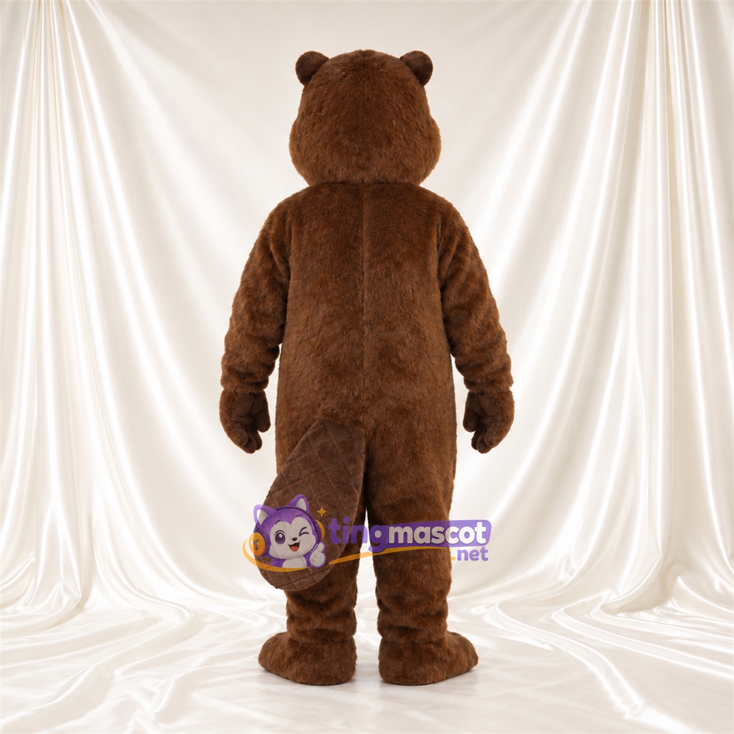 Costume de mascotte Castor – marron – Devant (grand); Dents; Queue (large) Costume de mascotte Castor – marron – Devant (grand); Dents; Queue (large)