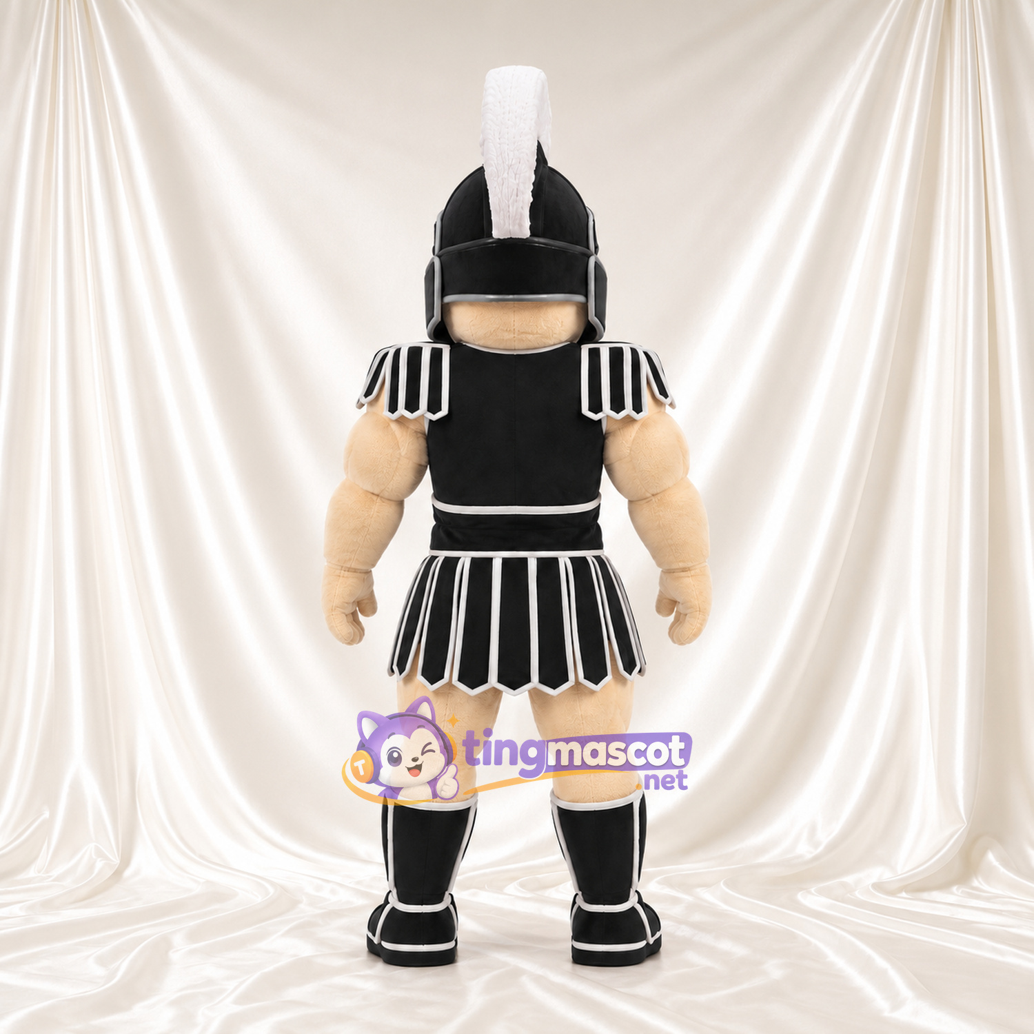Costume de mascotte Guerrier romain – selon la photo – Armure (noir); Plumet (blanc) Costume de mascotte Guerrier romain – selon la photo – Armure (noir); Plumet (blanc)
