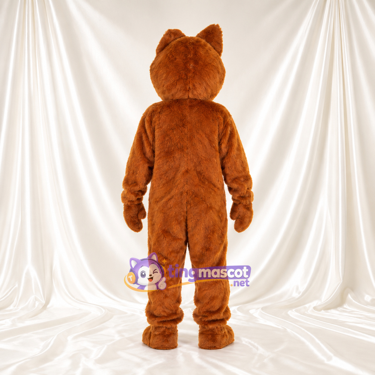 Costume de mascotte Loup – marron – Ventre (blanc, blanc) Costume de mascotte Loup – marron – Ventre (blanc, blanc)