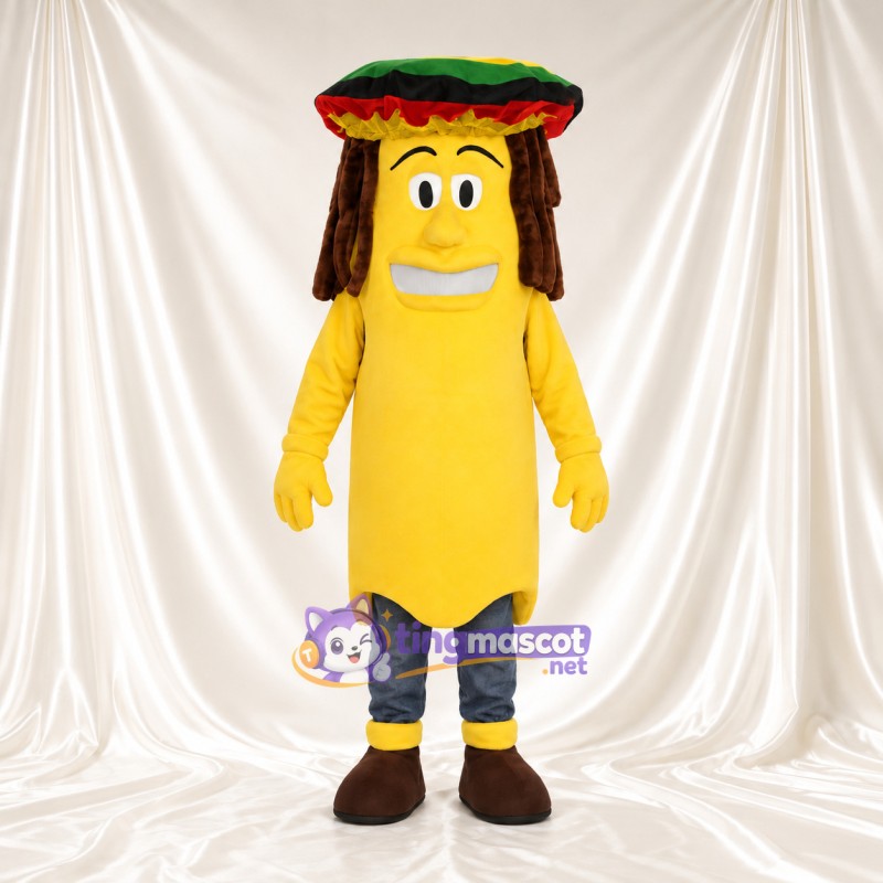 Maskottchenkostüm Comicfigur – gelb – Hut Maskottchenkostüm Comicfigur – gelb – Hut