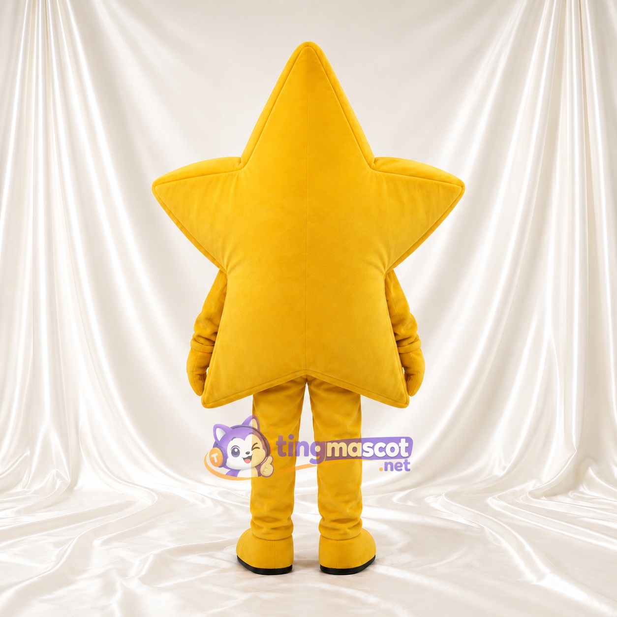 Costume de mascotte Étoile – doré – Yeux (bleu); Membres (jaune) Costume de mascotte Étoile – doré – Yeux (bleu); Membres (jaune)