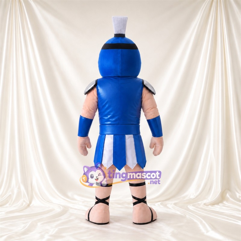 Costume de mascotte Guerrier romain – selon la photo – Armure (bleu); Plumet (blanc)