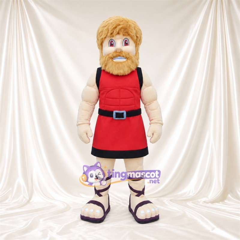 Costume de mascotte Guerrier blond – selon la photo – Tunique (rouge) Costume de mascotte Guerrier blond – selon la photo – Tunique (rouge)