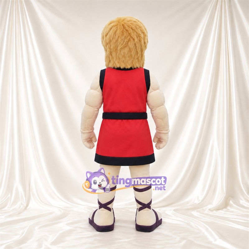 Costume de mascotte Guerrier blond – selon la photo – Tunique (rouge) Costume de mascotte Guerrier blond – selon la photo – Tunique (rouge)