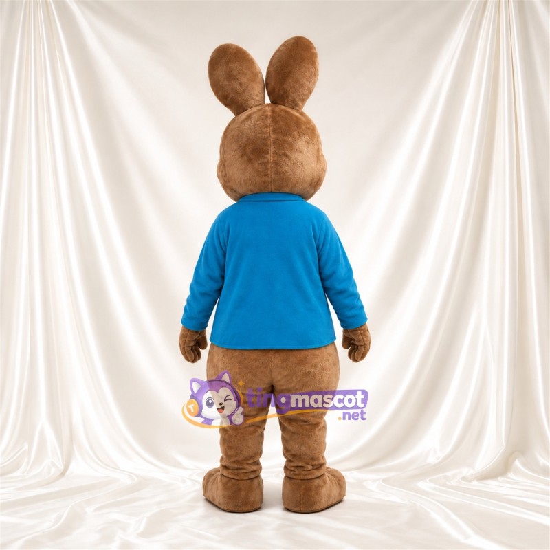 Costume de mascotte Peter Rabbit – selon la photo – Veste (bleu); Ventre (crème) Costume de mascotte Peter Rabbit – selon la photo – Veste (bleu); Ventre (crème)