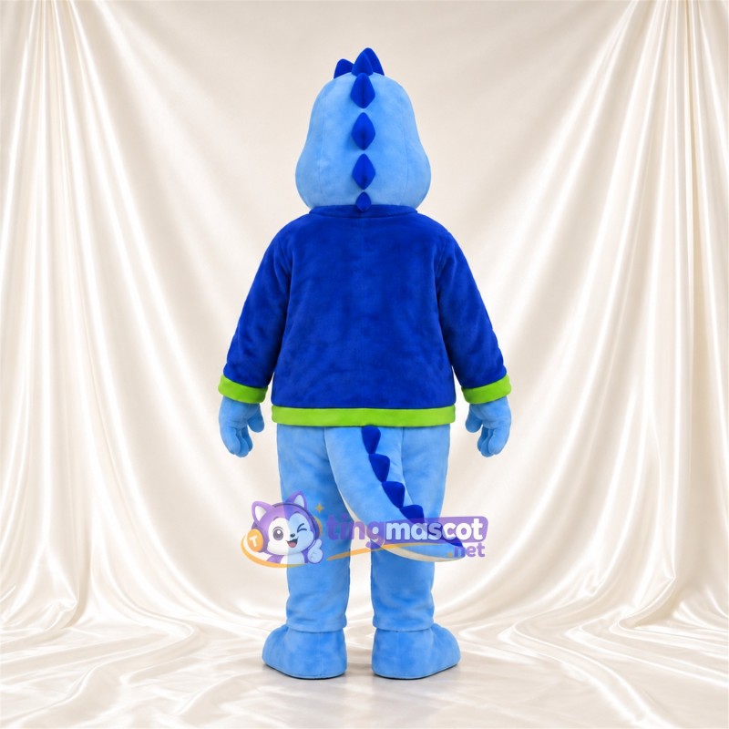 Blue Dinosaur Mascot Costume - Blue Jacket with Green Trim Blue Dinosaur Mascot Costume - Blue Jacket with Green Trim