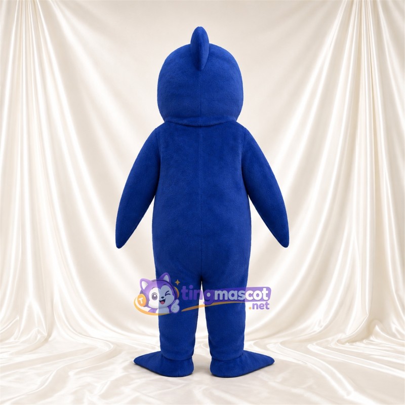 Maskottchenkostüm Delfin – blau – Bauch (hellblau) Maskottchenkostüm Delfin – blau – Bauch (hellblau)