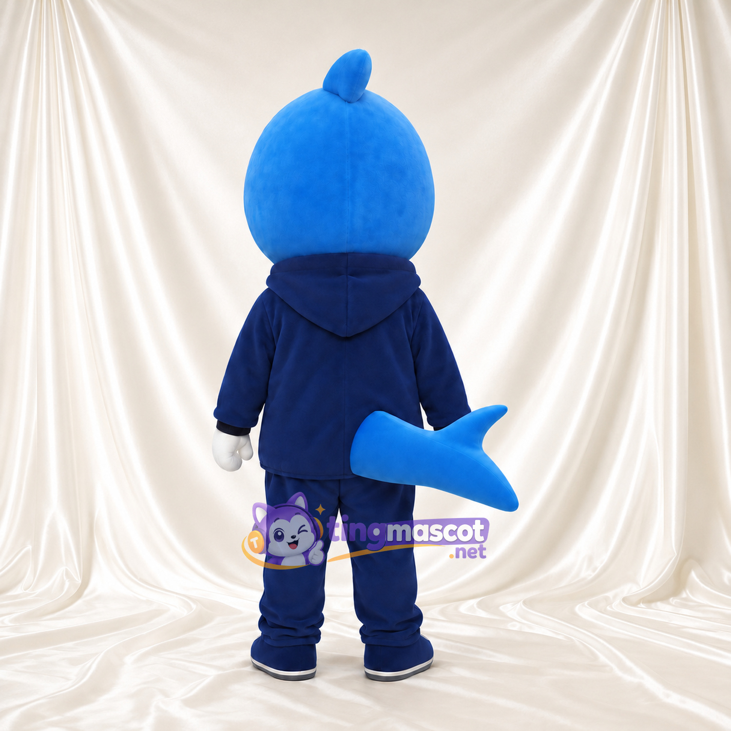 Costume de mascotte Créature marine – bleu – Sweat à capuche (bleu marine); Pantalon Costume de mascotte Créature marine – bleu – Sweat à capuche (bleu marine); Pantalon