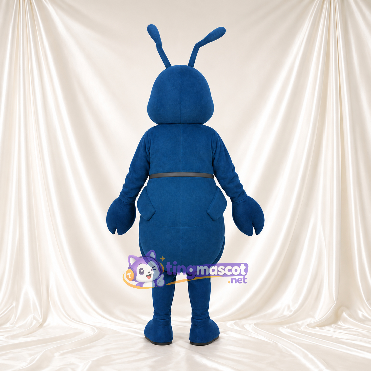 Blue Insect Mascot Costume - Long Antennae and Rounded Belly Blue Insect Mascot Costume - Long Antennae and Rounded Belly