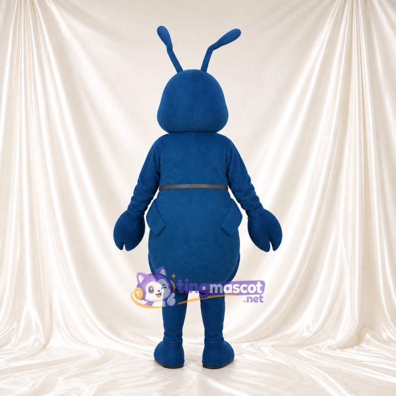 Blue Insect Mascot Costume - Long Antennae and Rounded Belly Blue Insect Mascot Costume - Long Antennae and Rounded Belly
