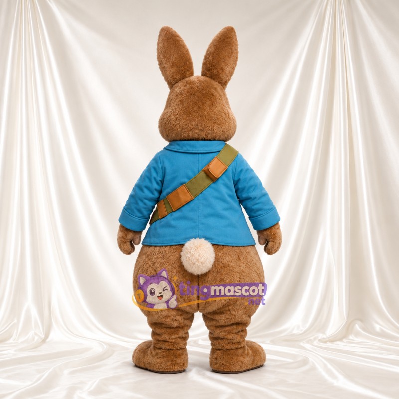 Costume de mascotte Peter Rabbit – selon la photo – Veste (bleu canard); Bandoulière (marron) Costume de mascotte Peter Rabbit – selon la photo – Veste (bleu canard); Bandoulière (marron)