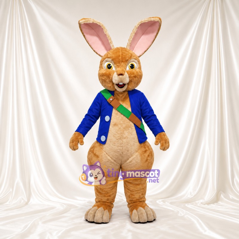 Costume de mascotte Peter Rabbit – selon la photo – Veste (bleu); Bandoulière (vert) Costume de mascotte Peter Rabbit – selon la photo – Veste (bleu); Bandoulière (vert)