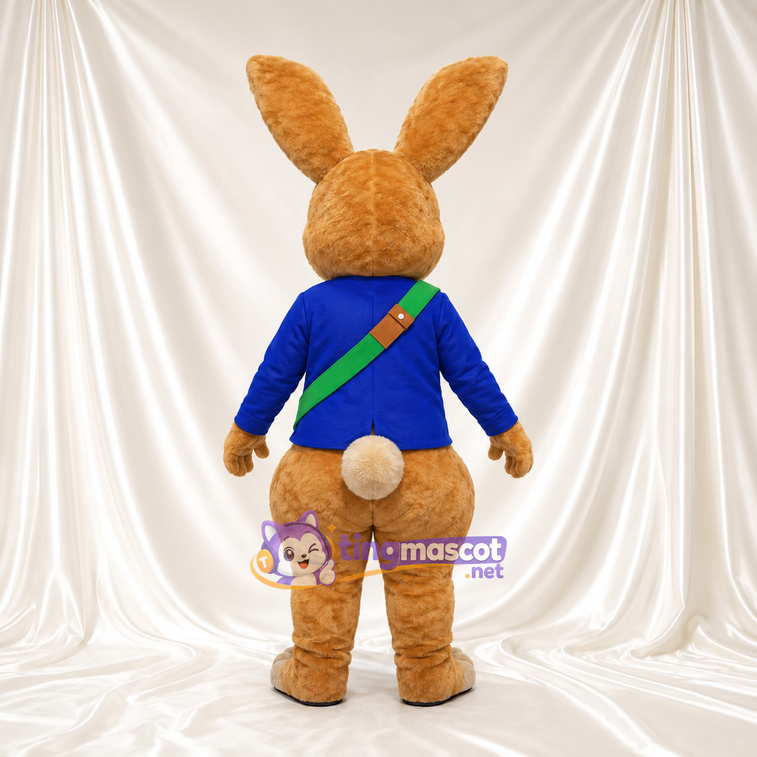 Costume de mascotte Peter Rabbit – selon la photo – Veste (bleu); Bandoulière (vert) Costume de mascotte Peter Rabbit – selon la photo – Veste (bleu); Bandoulière (vert)