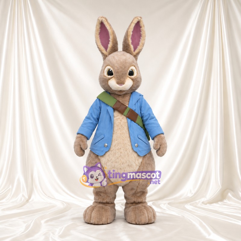 Costume de mascotte Peter Rabbit – selon la photo – Veste (bleu); Bandoulière (vert, marron) Costume de mascotte Peter Rabbit – selon la photo – Veste (bleu); Bandoulière (vert, marron)
