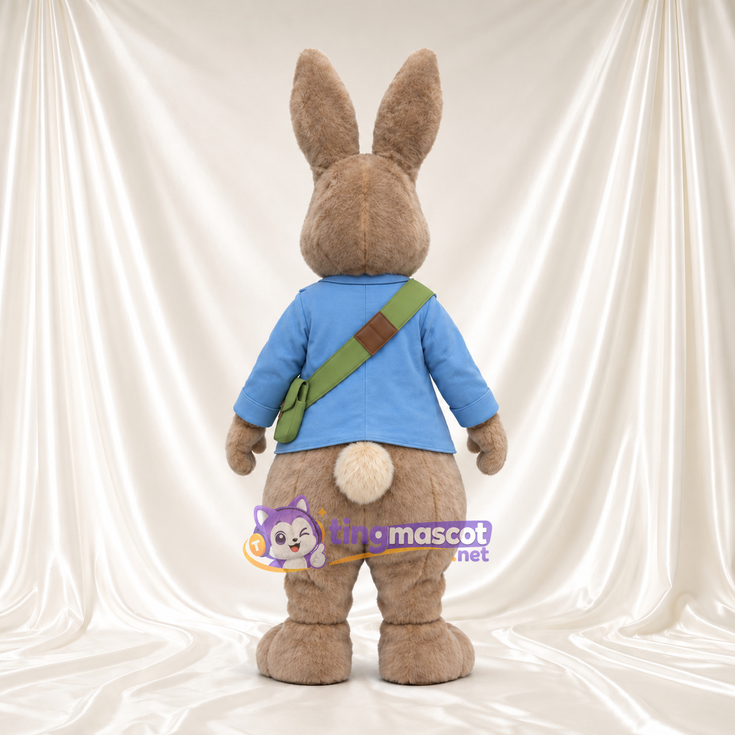 Costume de mascotte Peter Rabbit – selon la photo – Veste (bleu); Bandoulière (vert, marron) Costume de mascotte Peter Rabbit – selon la photo – Veste (bleu); Bandoulière (vert, marron)