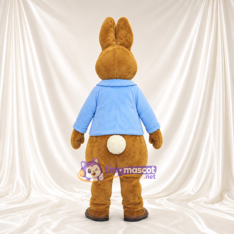 Costume de mascotte Peter Rabbit – selon la photo – Veste (bleu clair); Ventre (crème) Costume de mascotte Peter Rabbit – selon la photo – Veste (bleu clair); Ventre (crème)