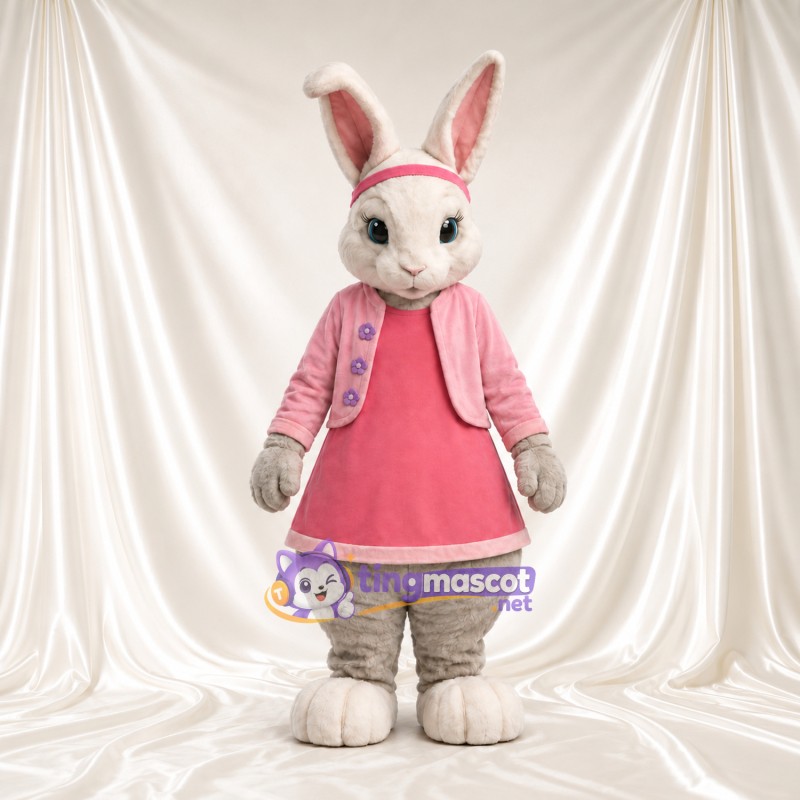 Maskottchenkostüm Lily Bobtail – wie abgebildet – Jacke (rosa); Kleid Maskottchenkostüm Lily Bobtail – wie abgebildet – Jacke (rosa); Kleid