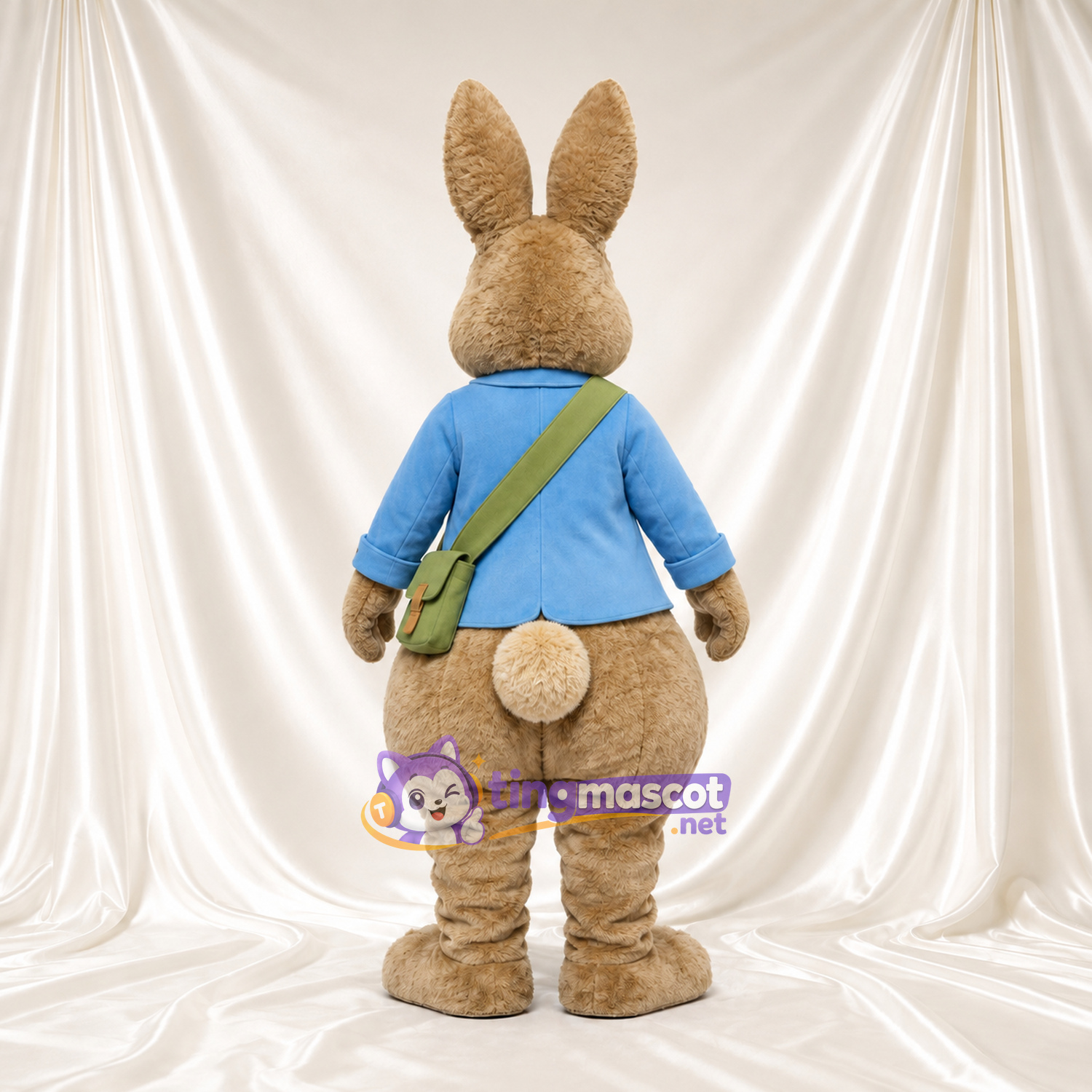 Costume de mascotte Peter Rabbit – selon la photo – Veste (bleu); Bandoulière croisée Costume de mascotte Peter Rabbit – selon la photo – Veste (bleu); Bandoulière croisée