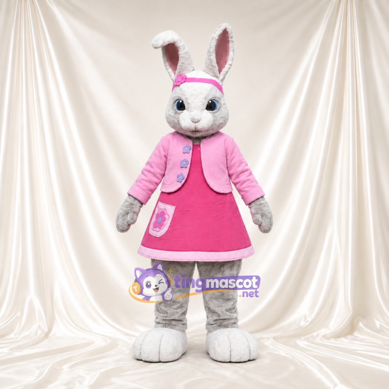 Maskottchenkostüm Lily Bobtail – wie abgebildet – Kleid (rosa); Stirnband (rosa) Maskottchenkostüm Lily Bobtail – wie abgebildet – Kleid (rosa); Stirnband (rosa)