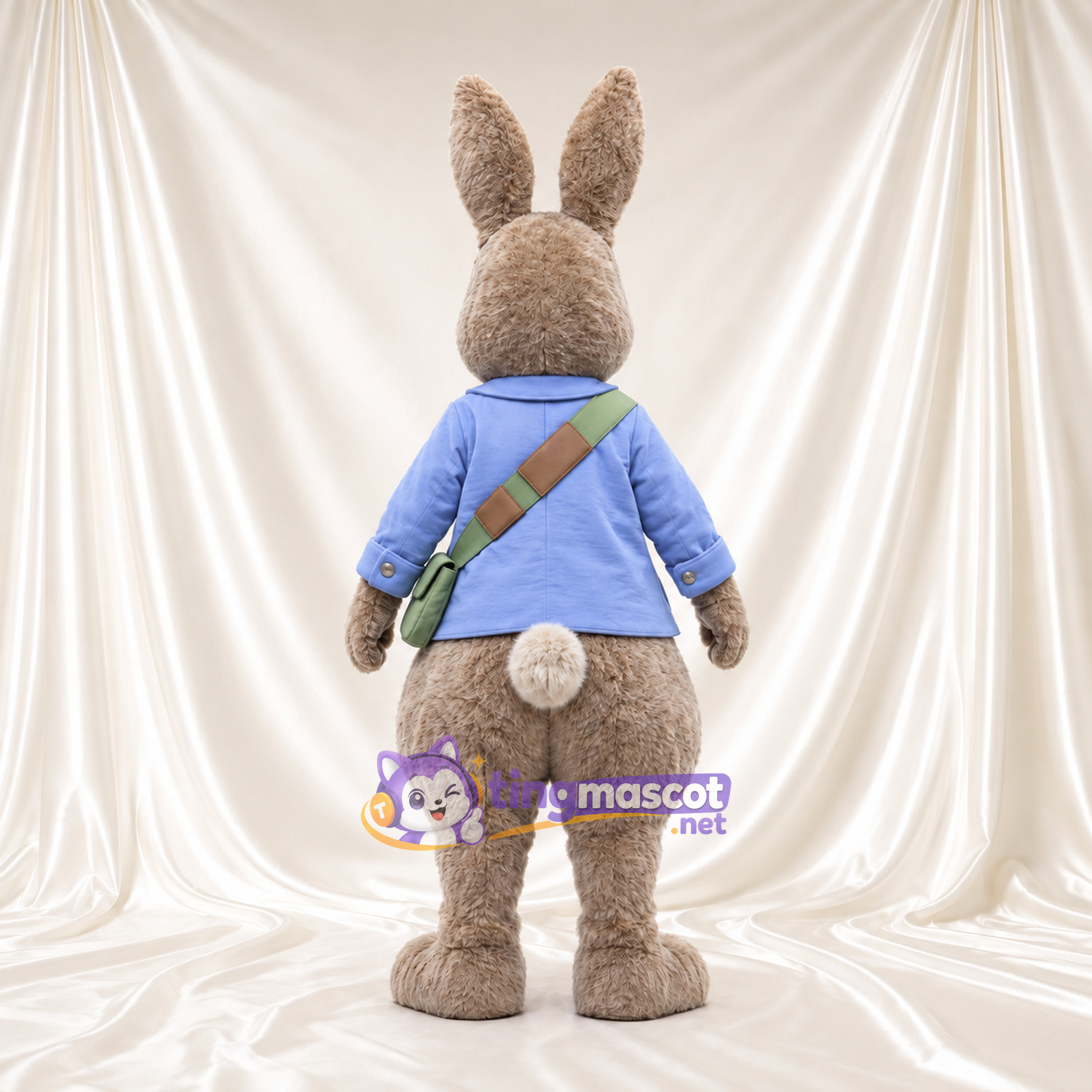 Maskottchenkostüm Peter Rabbit – wie abgebildet – Jacke (lavendelfarben); Umhängeriemen Maskottchenkostüm Peter Rabbit – wie abgebildet – Jacke (lavendelfarben); Umhängeriemen