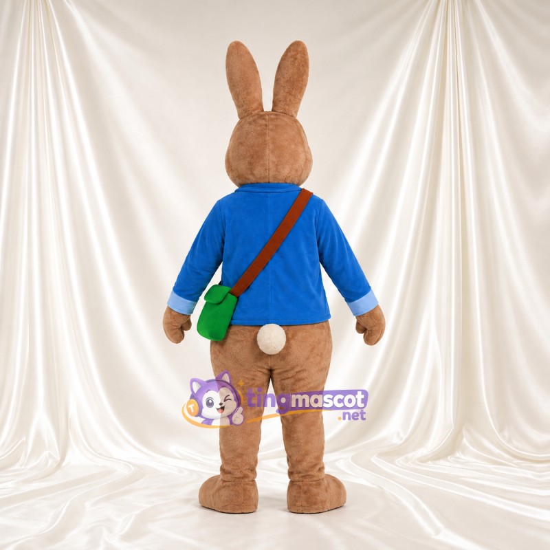 Costume de mascotte Peter Rabbit – selon la photo – Veste (bleu); Sac à bandoulière (vert) Costume de mascotte Peter Rabbit – selon la photo – Veste (bleu); Sac à bandoulière (vert)