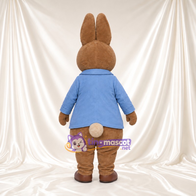 Costume de mascotte Peter Rabbit – selon la photo – Veste (bleu clair); Ventre (rond, crème) Costume de mascotte Peter Rabbit – selon la photo – Veste (bleu clair); Ventre (rond, crème)