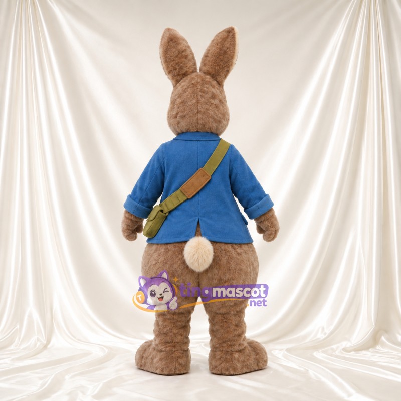 Costume de mascotte Peter Rabbit – selon la photo – Veste (bleu); Bandoulière (marron) Costume de mascotte Peter Rabbit – selon la photo – Veste (bleu); Bandoulière (marron)
