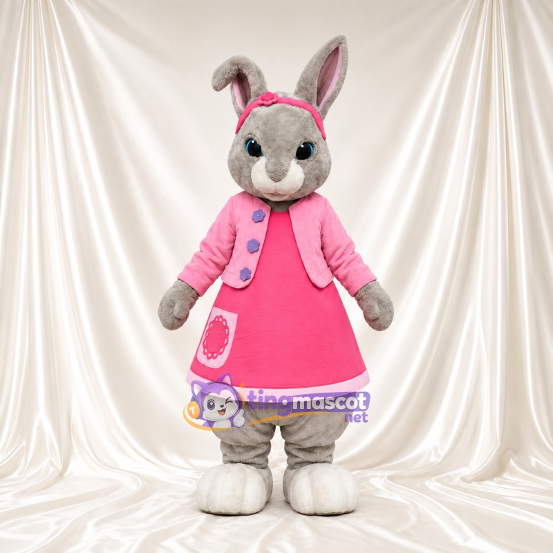 Maskottchenkostüm Lily Bobtail – wie abgebildet – Jacke (rosa); Kleid (mit Erdbeertasche) Maskottchenkostüm Lily Bobtail – wie abgebildet – Jacke (rosa); Kleid (mit Erdbeertasche)
