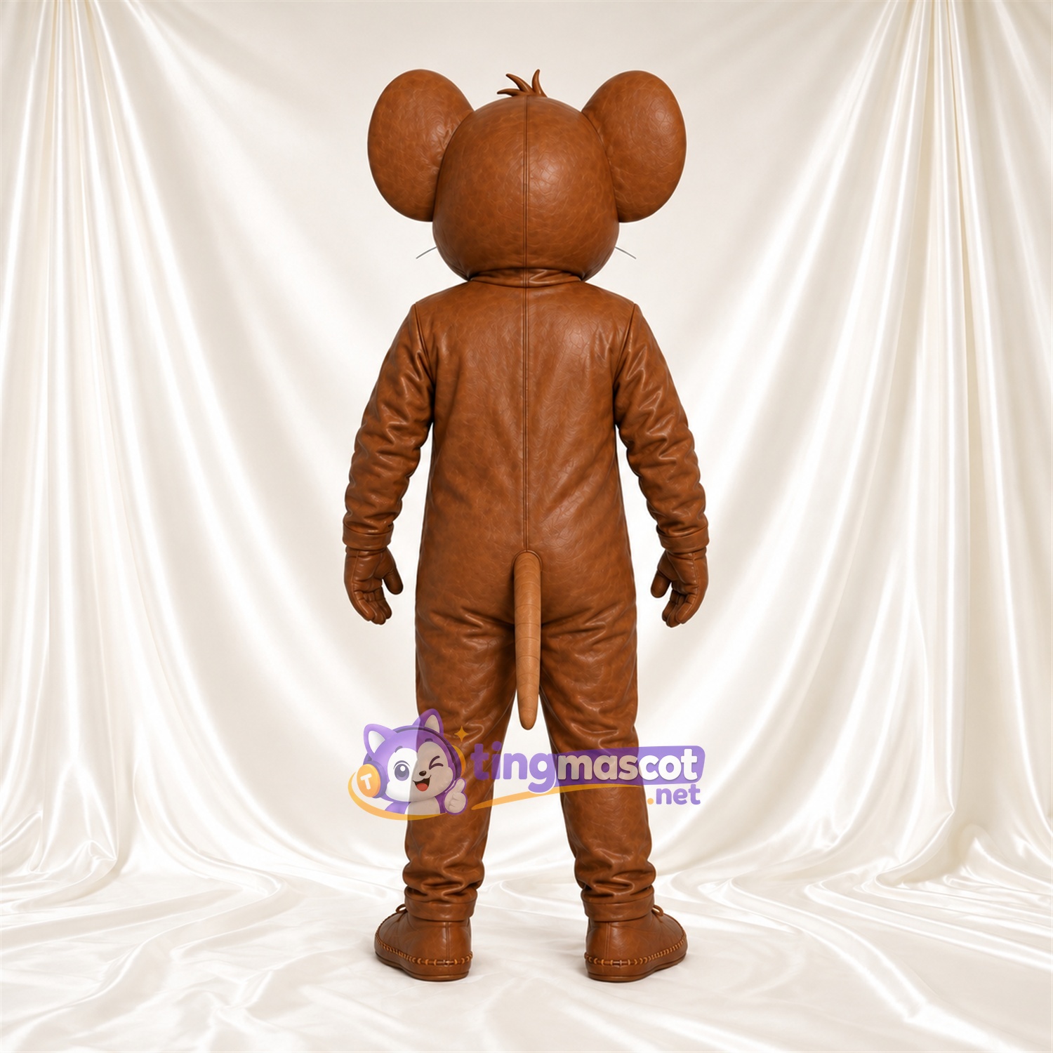 Costume de mascotte Jerry – selon la photo – Ventre (brun clair); Oreilles (large, rond) Costume de mascotte Jerry – selon la photo – Ventre (brun clair); Oreilles (large, rond)