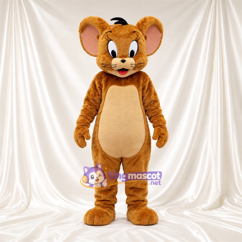 Costume de mascotte Jerry – selon la photo – Fourrure (doré); Oreilles (grand, rose) Costume de mascotte Jerry – selon la photo – Fourrure (doré); Oreilles (grand, rose)