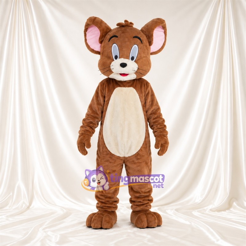 Costume de mascotte Jerry – selon la photo – Ventre (crème); Mèche sur le front (petit) Costume de mascotte Jerry – selon la photo – Ventre (crème); Mèche sur le front (petit)