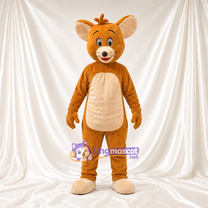 Costume de mascotte Jerry – selon la photo – Fourrure (brun clair); Oreilles (grand) Costume de mascotte Jerry – selon la photo – Fourrure (brun clair); Oreilles (grand)