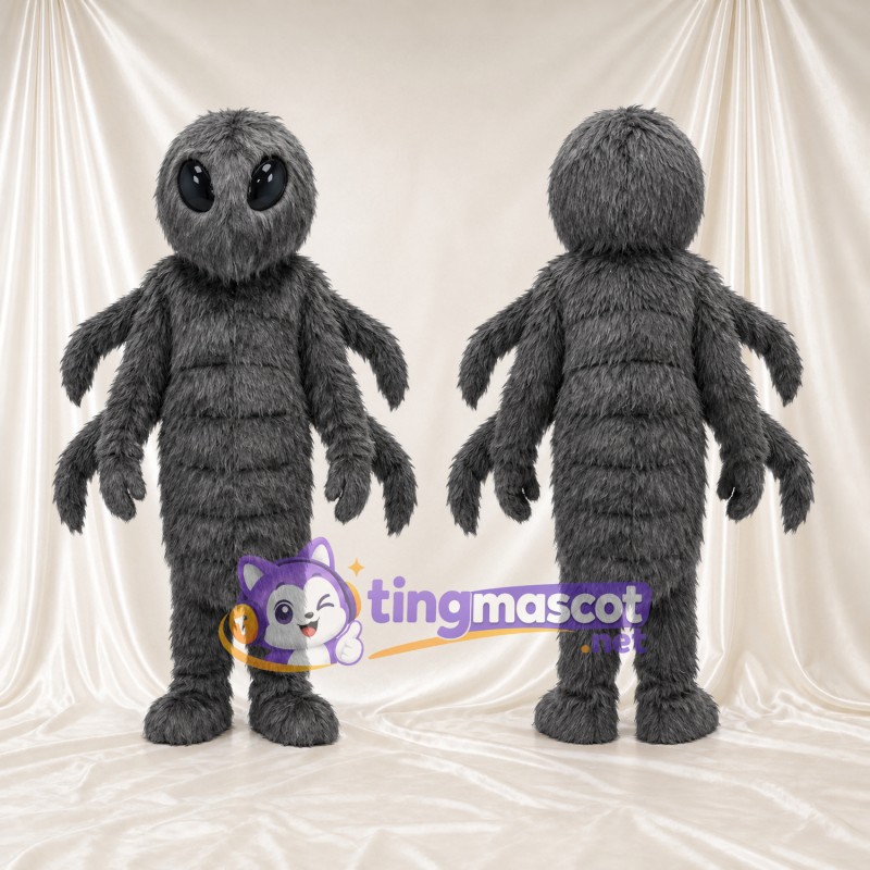 Costume de mascotte Araignée – gris – Yeux (grand, noir)