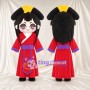 Anime Girl Mascot Costume - Red Robe and Purple Sash