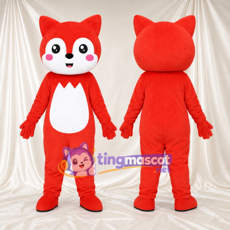 Ali Fox Mascot Costume - Red Body and White Belly