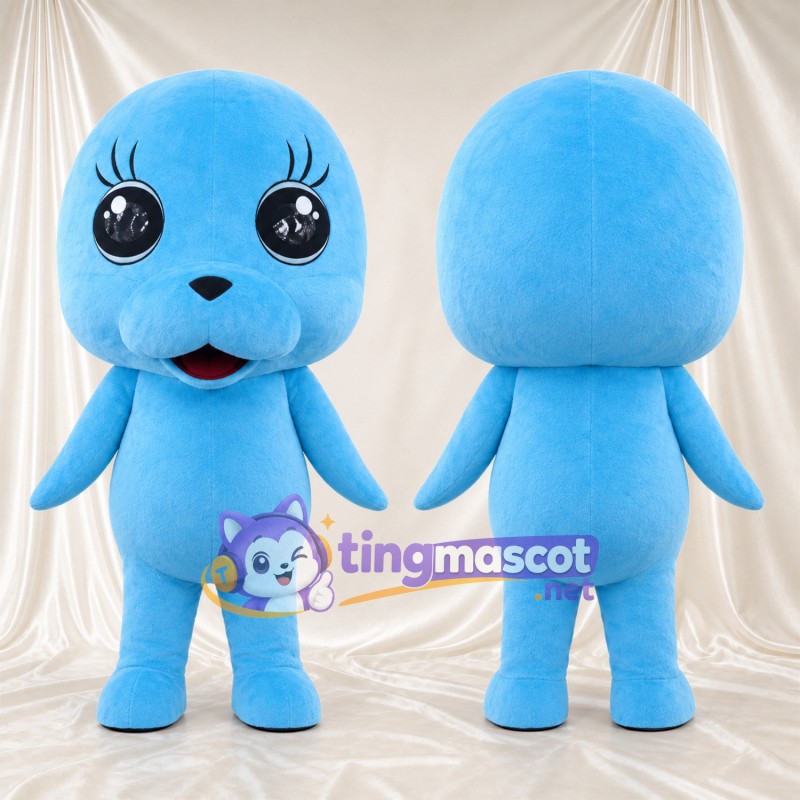 Costume de mascotte Phoque – bleu – Yeux (grand, noir)