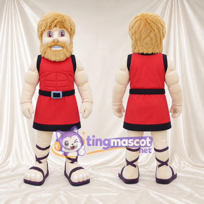 Costume de mascotte Guerrier blond – selon la photo – Tunique (rouge)
