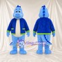 Blue Dinosaur Mascot Costume - Blue Jacket with Green Trim